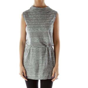 dolan Gray Sleeveless Blouse with High Neck